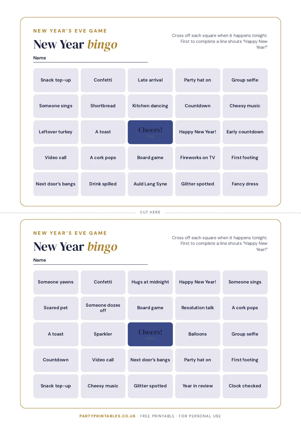 Page 2 of New Year’s Eve bingo